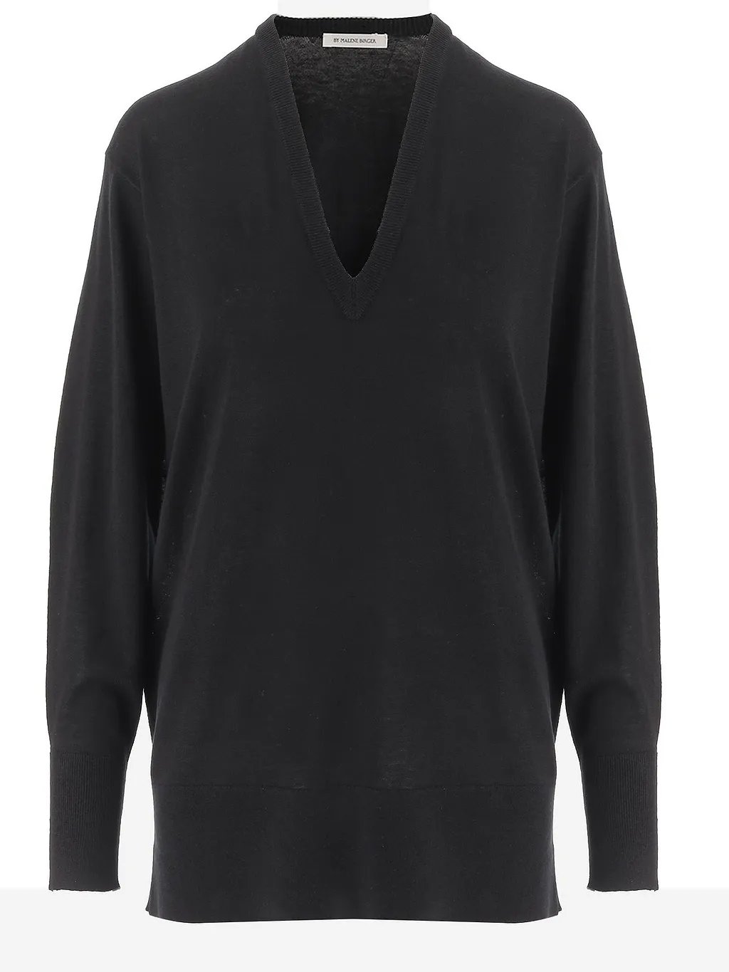 Sheer V-Neck Knitted Sweater