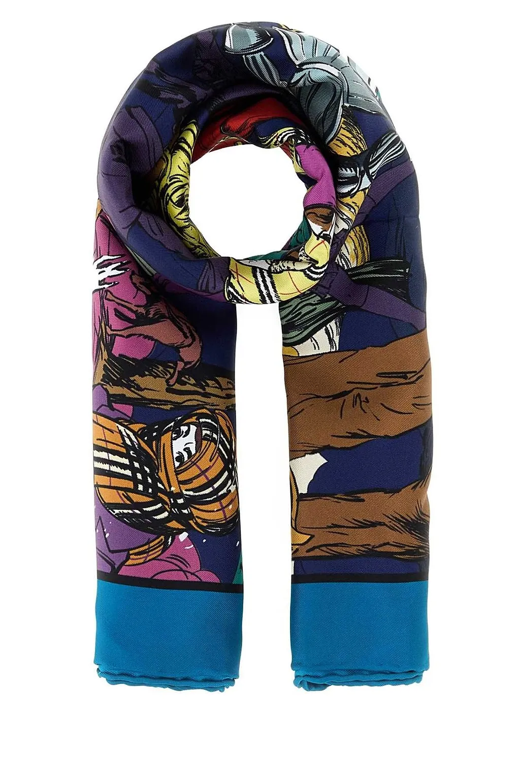 Burberry Illustrated City Print Scarf