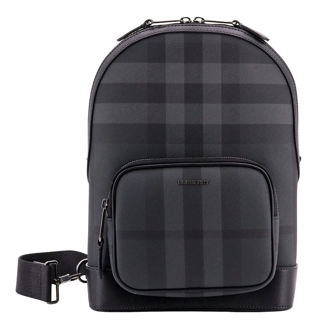Burberry Checked Logo Plaque Messenger Bag