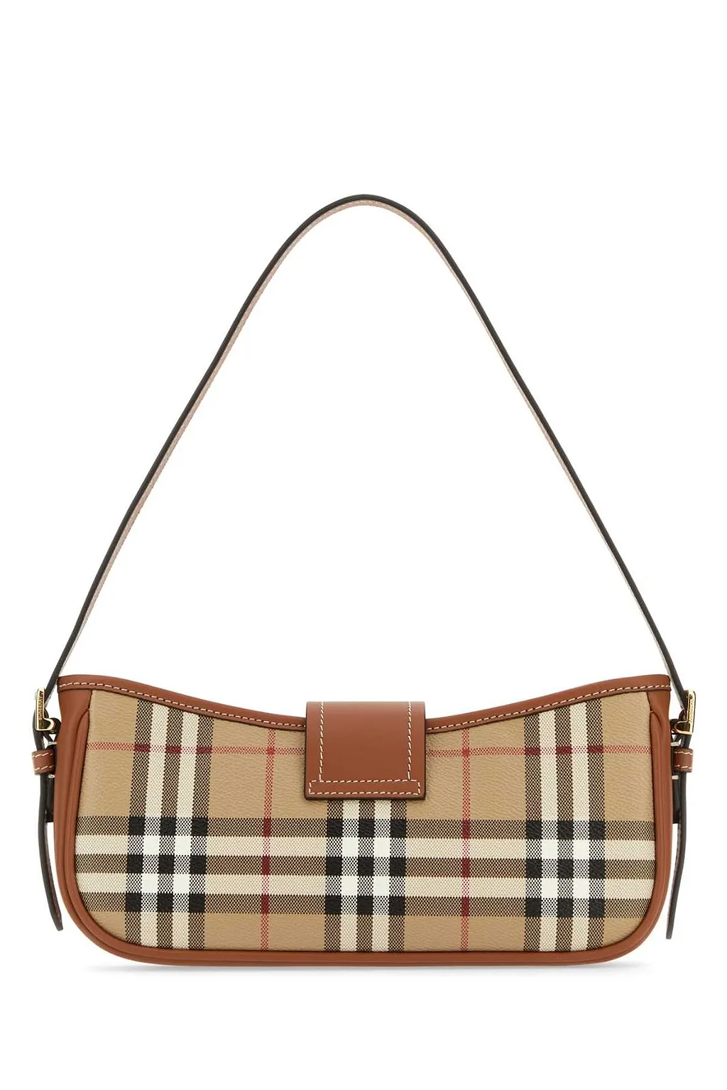 Burberry Vintage Checked Buckled Shoulder Bag