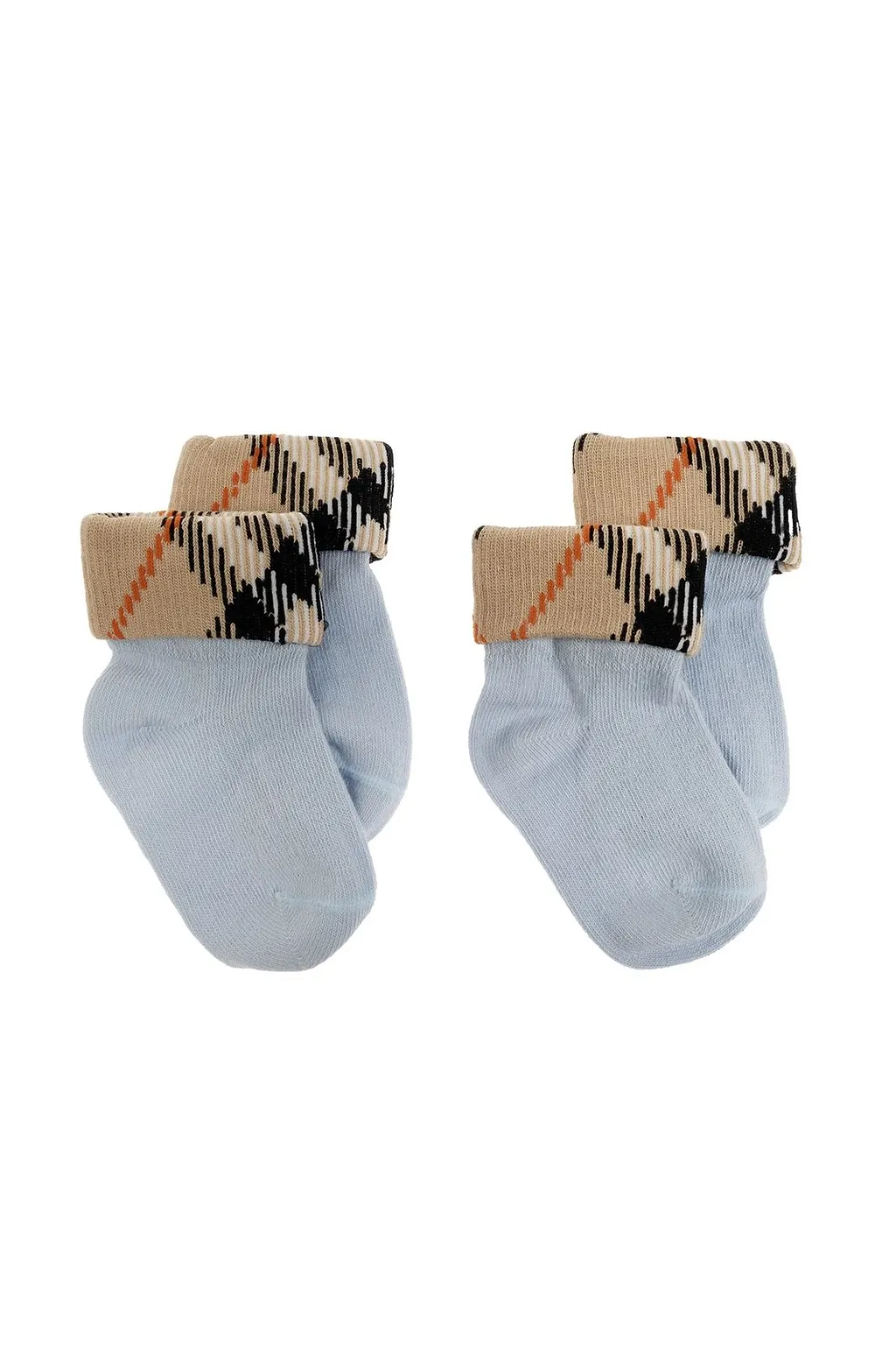 Burberry Kids Checked 2 Pairs Of Knitted Socks