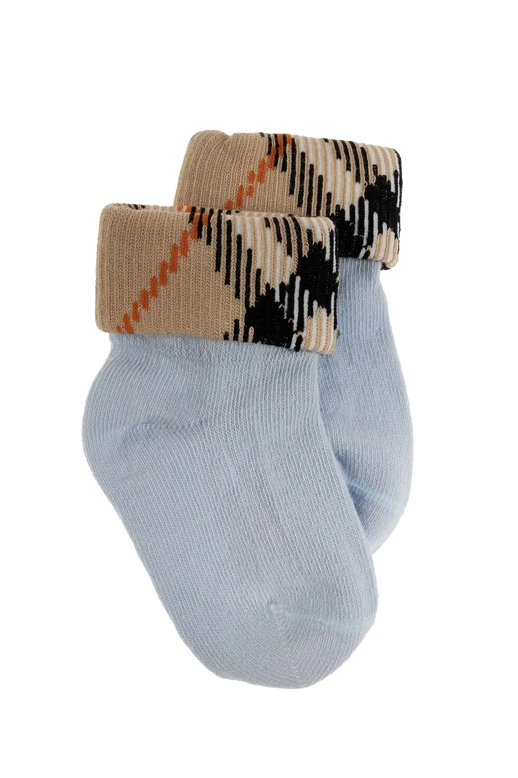Burberry Kids Checked 2 Pairs Of Knitted Socks