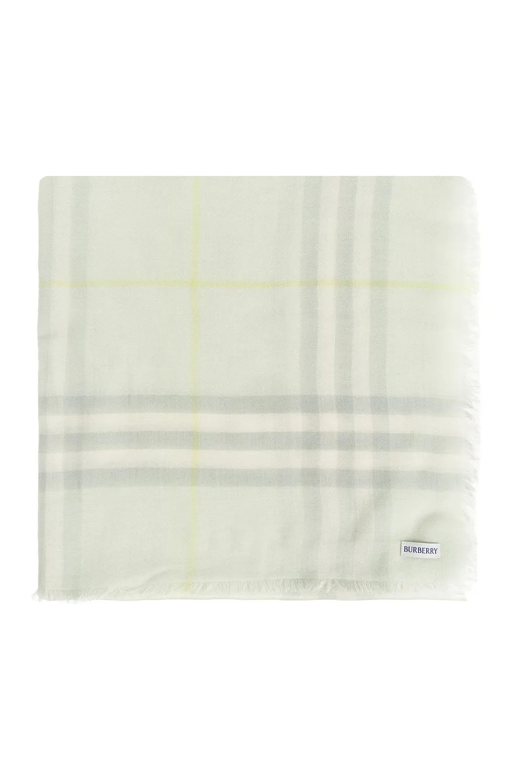 Burberry Wide Check Fringed Scarf