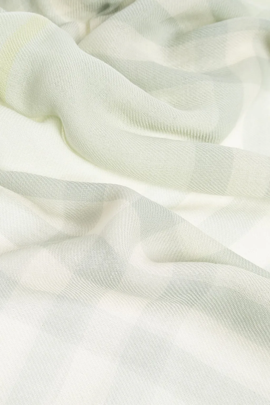 Burberry Wide Check Fringed Scarf