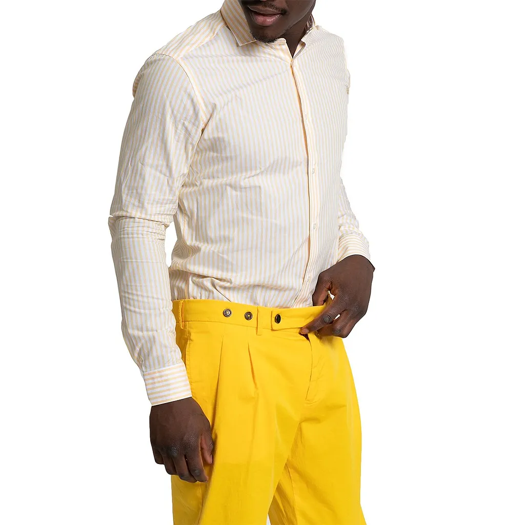 Caliban Striped Buttoned Shirt