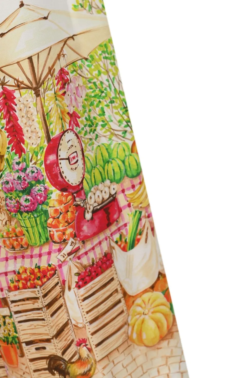 Market-Print Wide-Leg Pants