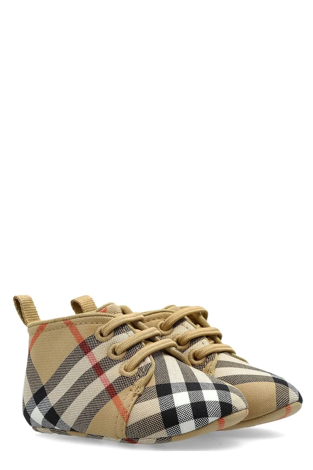 Burberry Kids Check Patterned Pre-Walker Shoes