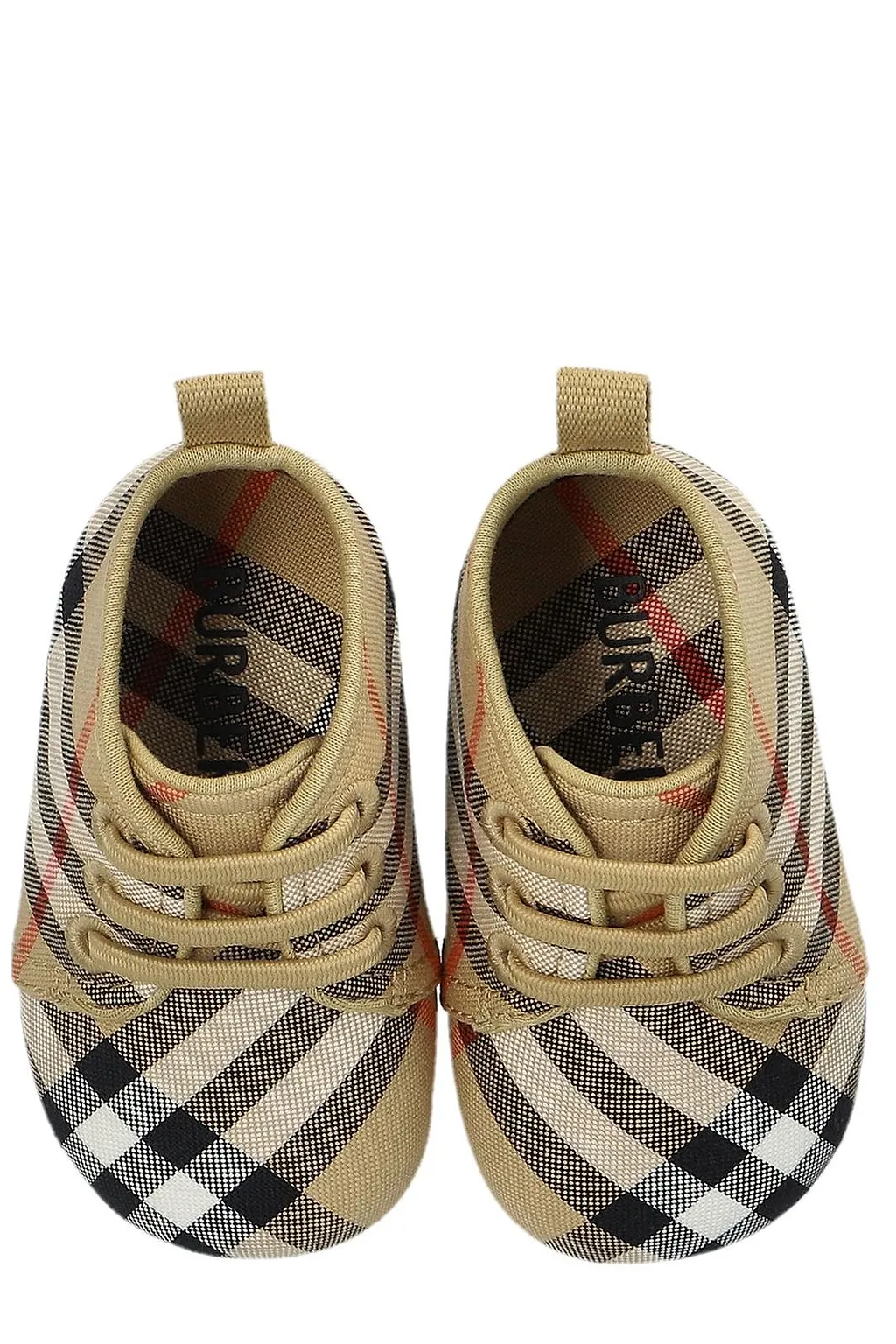 Burberry Kids Check Patterned Pre-Walker Shoes