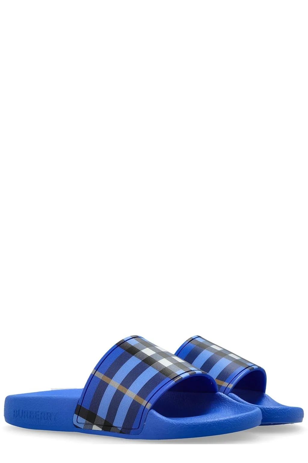 Burberry Kids Checked Slip-On Slides