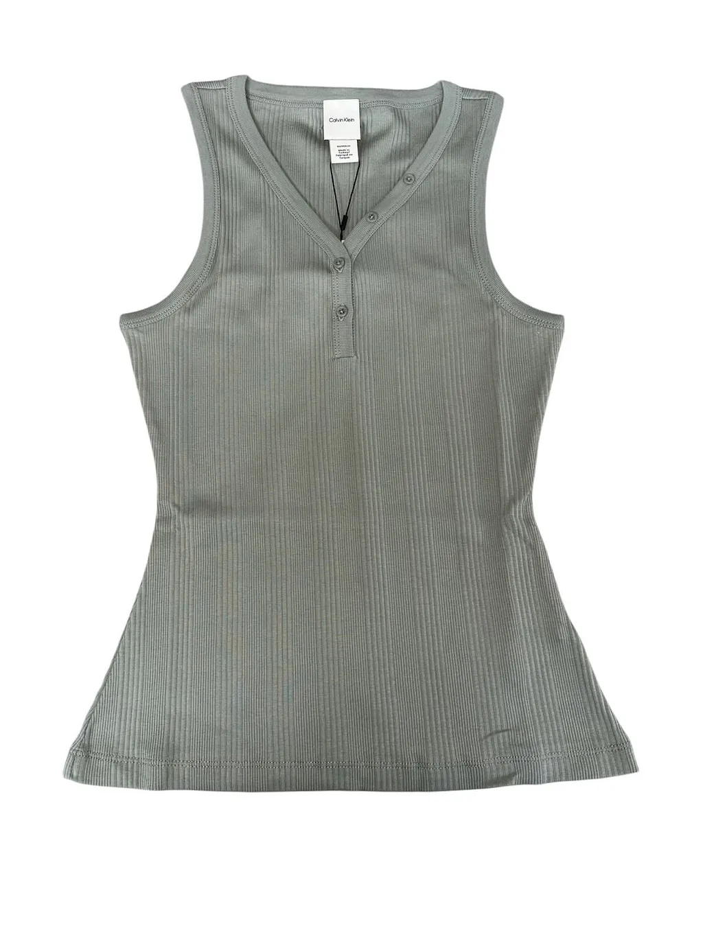 Calvin Klein Ribbed Henley Tank Top