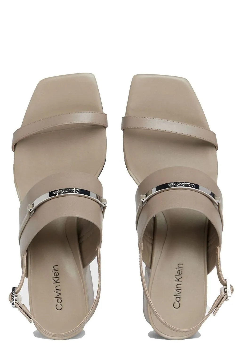Calvin Klein Square Open Toe Slingbacks