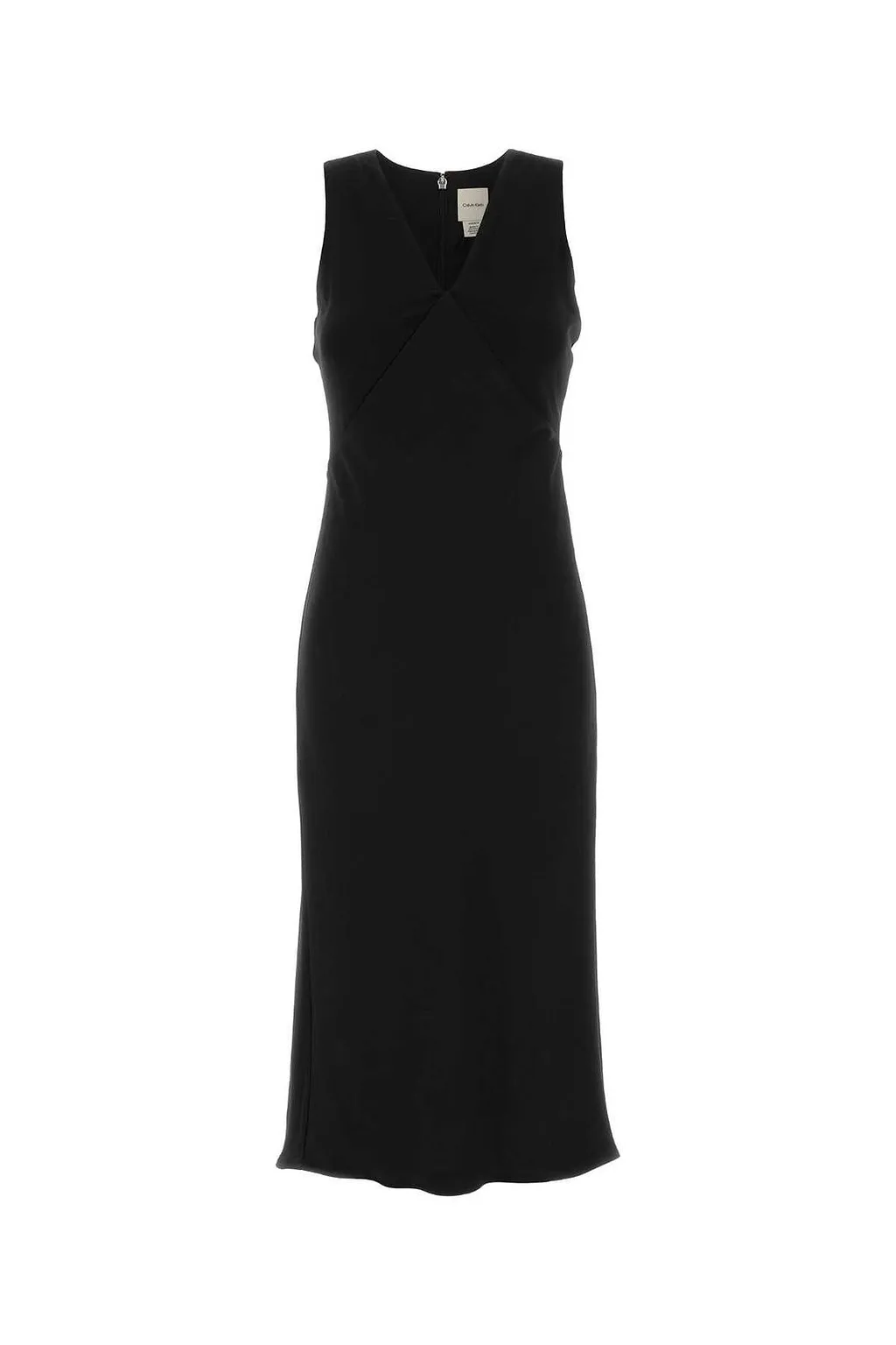 Calvin Klein V-Neck Crepe Midi Dress