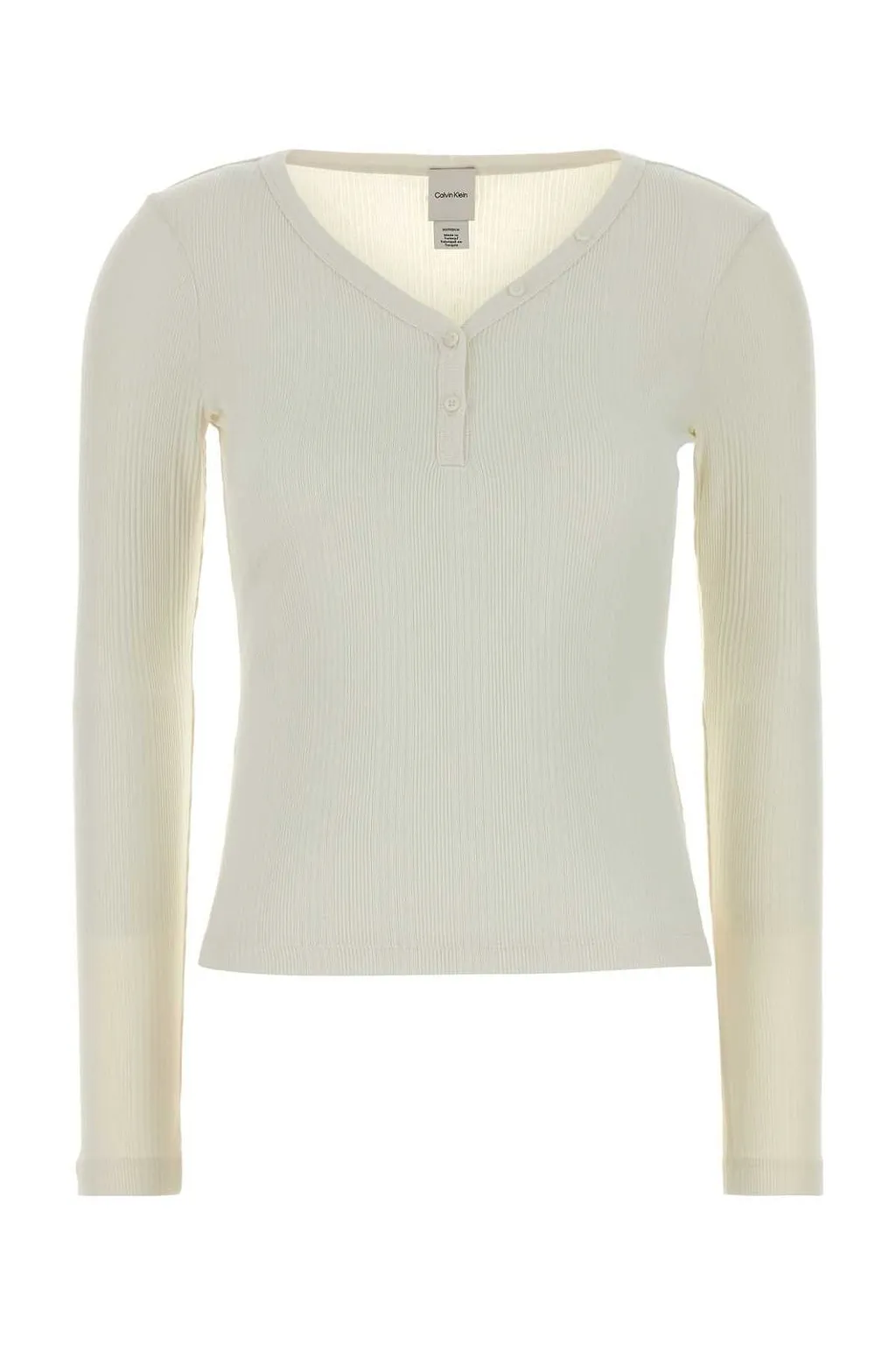 Calvin Klein Variegated Rib Henley Top