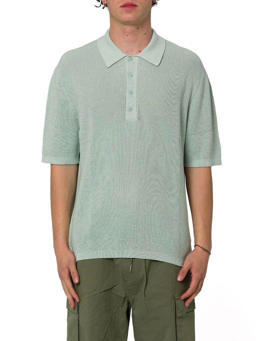 Calvin Klein Waffle Knit Polo Shirt
