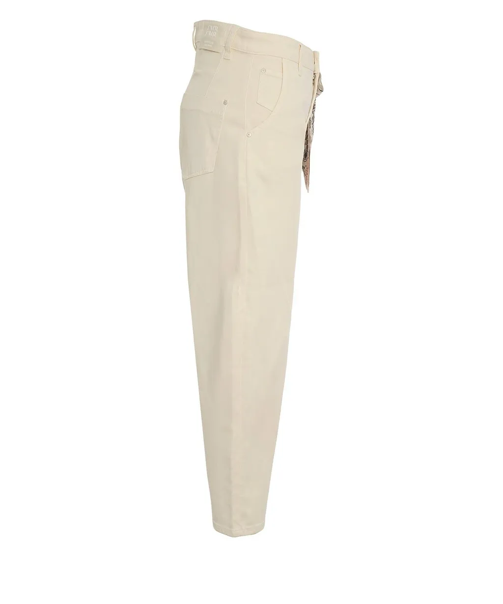Orelie Scarf-Detailed Loose-Fit Jeans