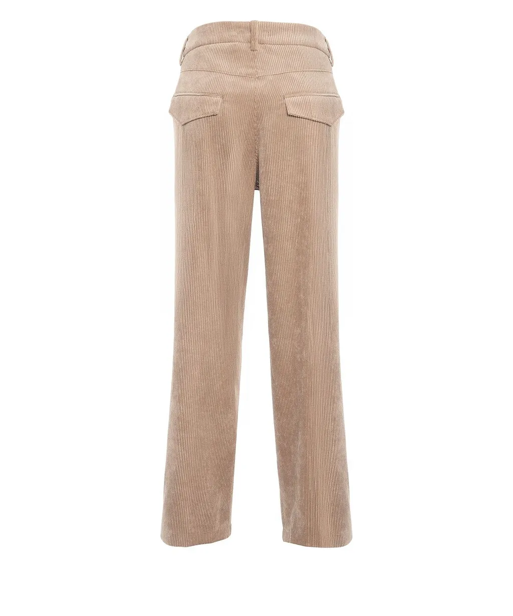 Cambio Ortensia Straight-Leg Corduroy Pants