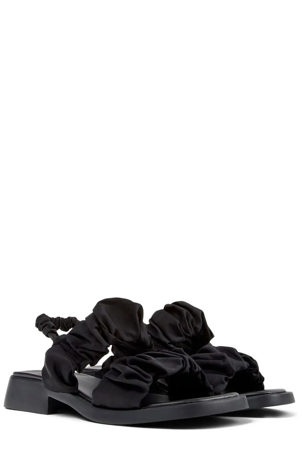 Camper Ruched Strap Sandals