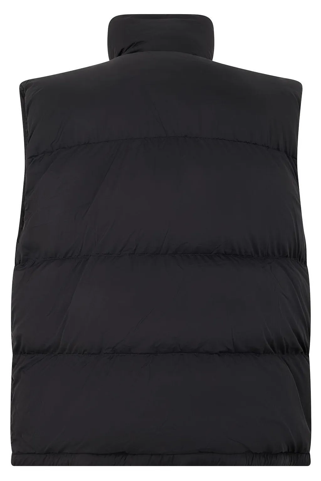 Logo Patch High-Neck Padded Vest