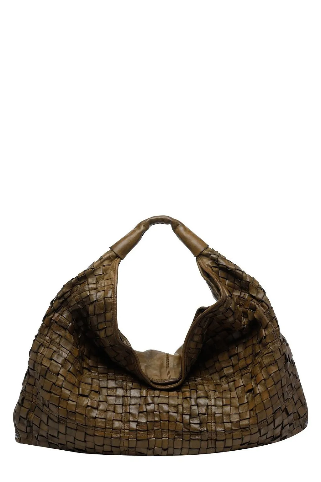 Campomaggi Woven Logo Patch Shoulder Bag