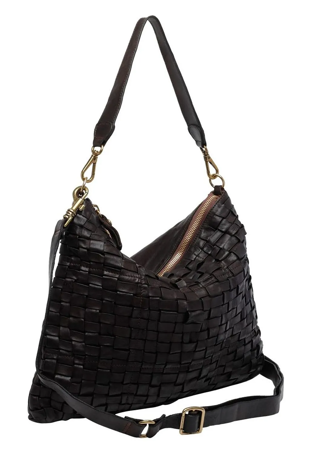 Campomaggi Woven Embellished Shoulder Bag