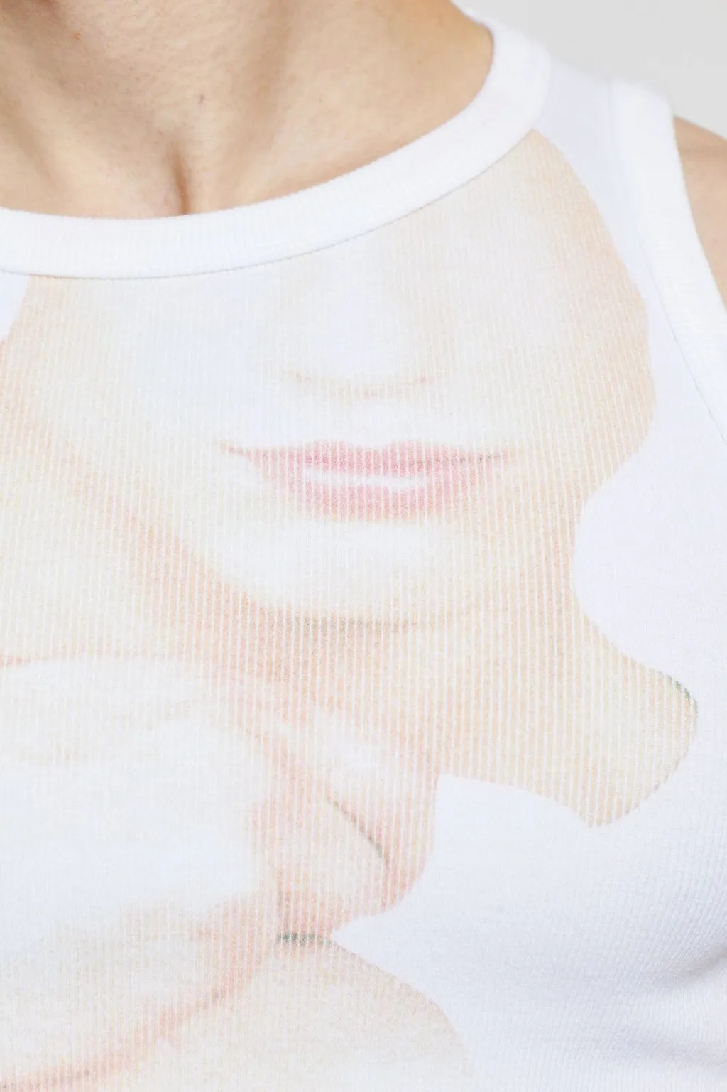 Carne Bollente Ribbed Printed Knitted Top