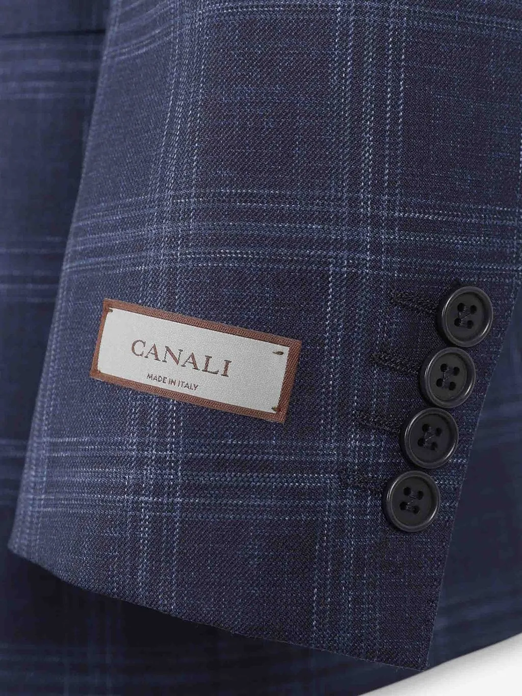 Canali Overcheck Motif Regular Fit Jacket