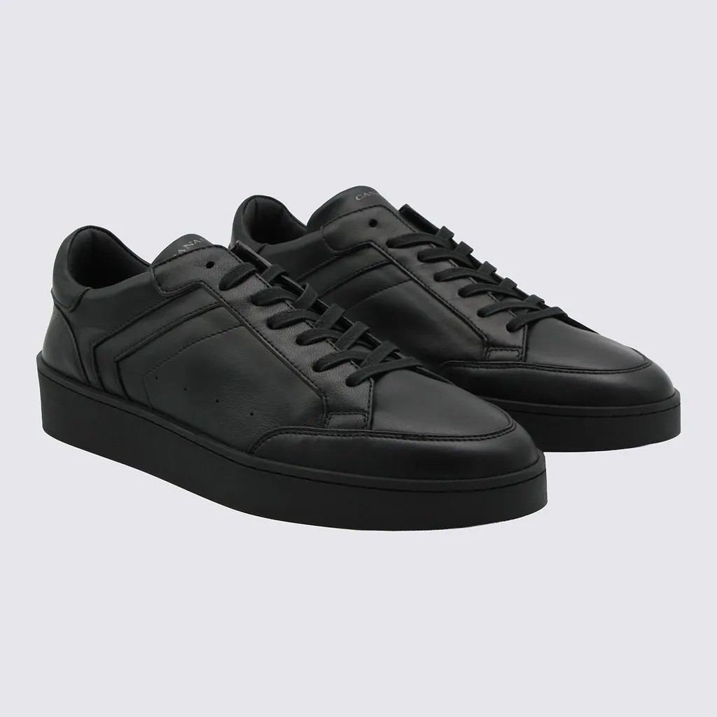 Canali Panelled Low-Top Sneakers