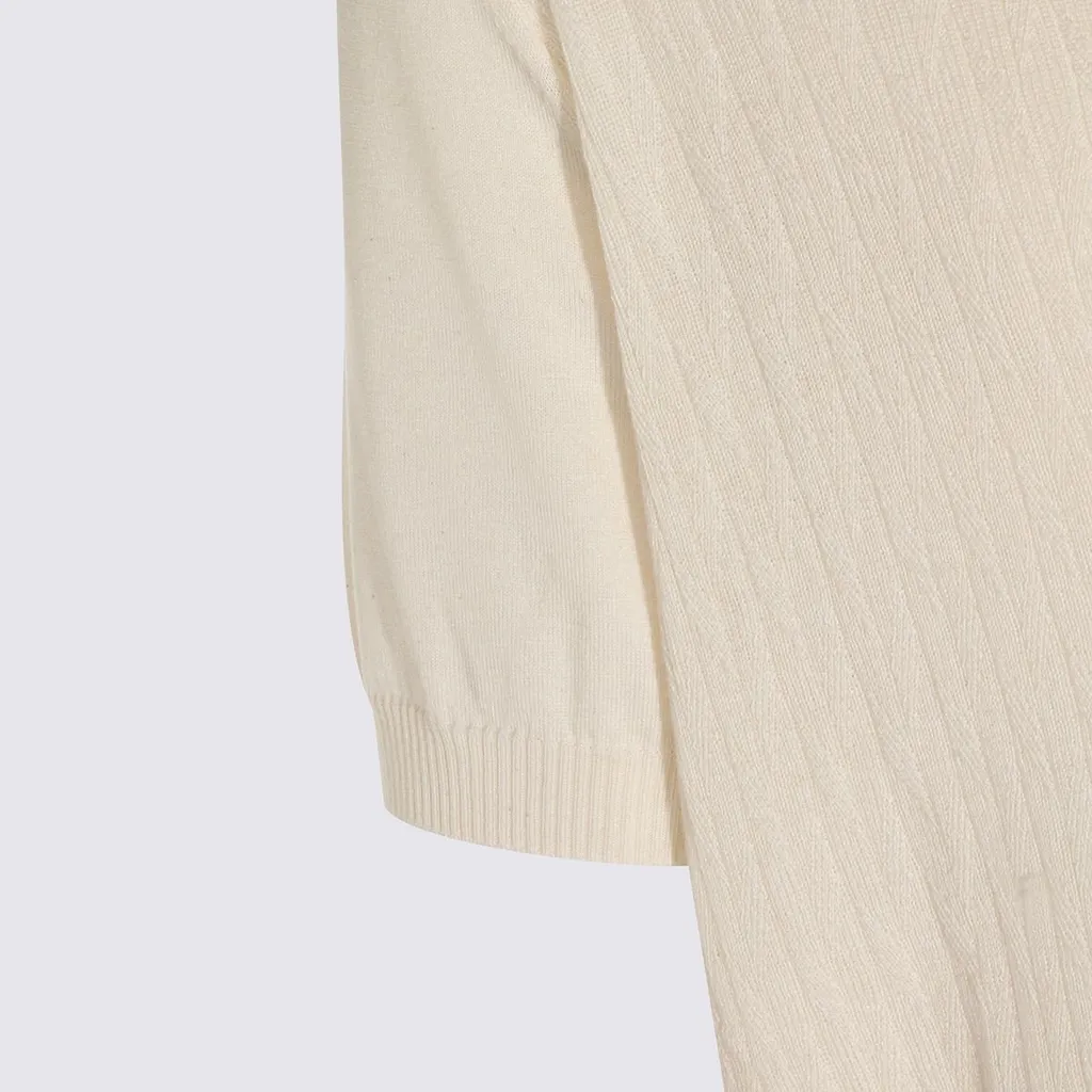 Canali Textured Knit Polo Top