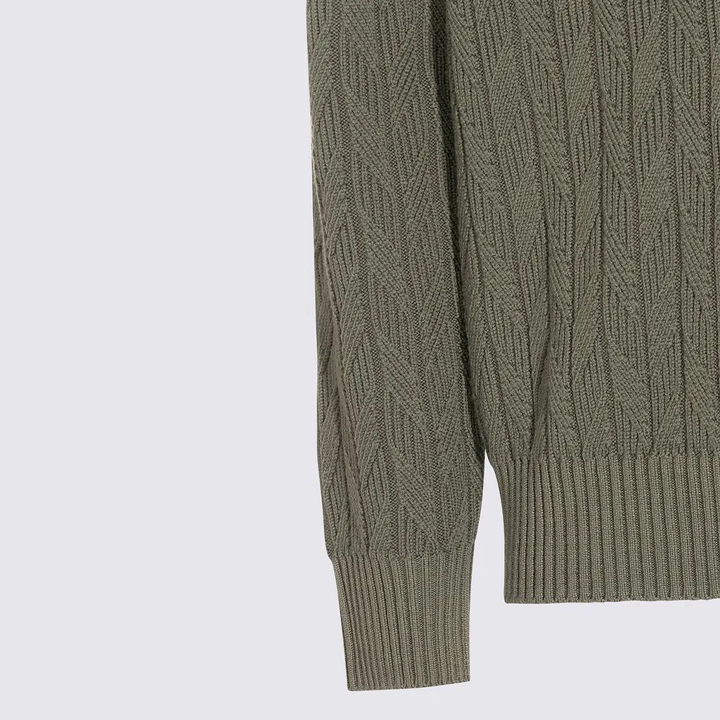 Canali Textured Polo Knitted Sweater