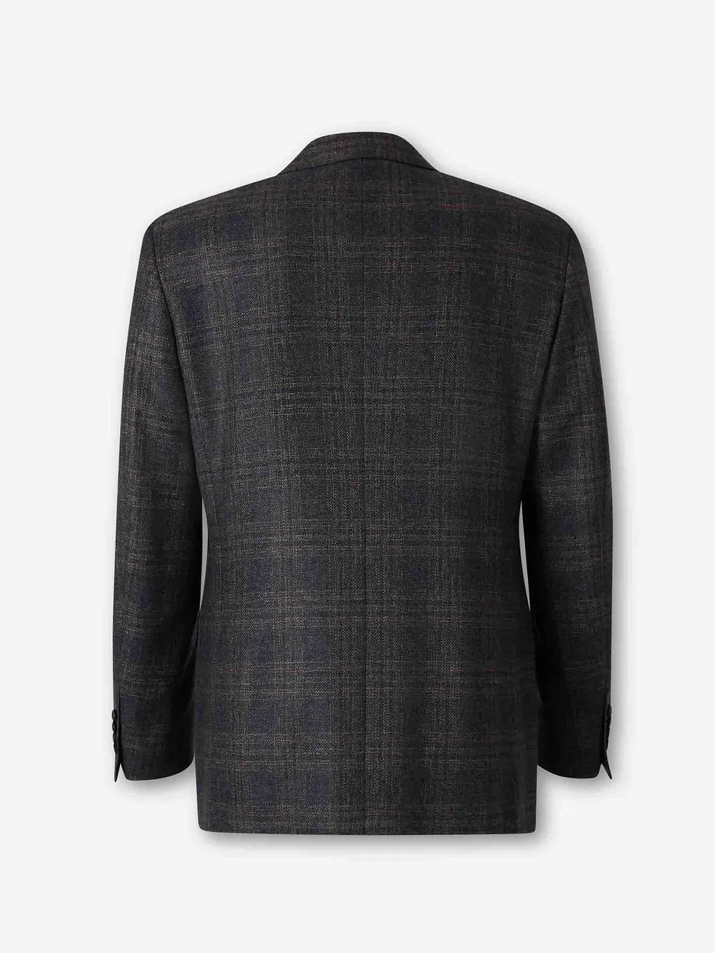 Canali V-Neck Check Patterned Jacket