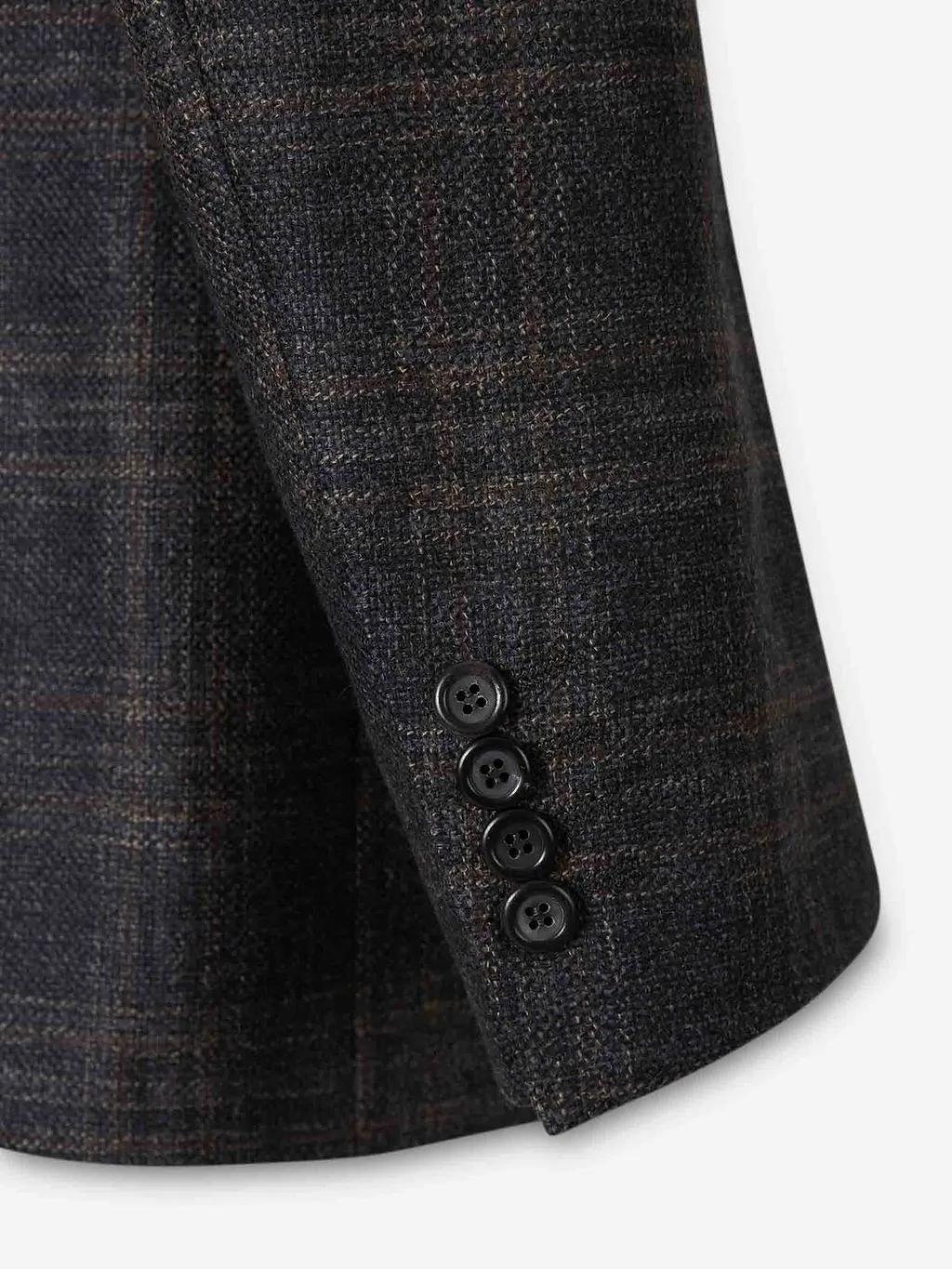 Canali V-Neck Check Patterned Jacket