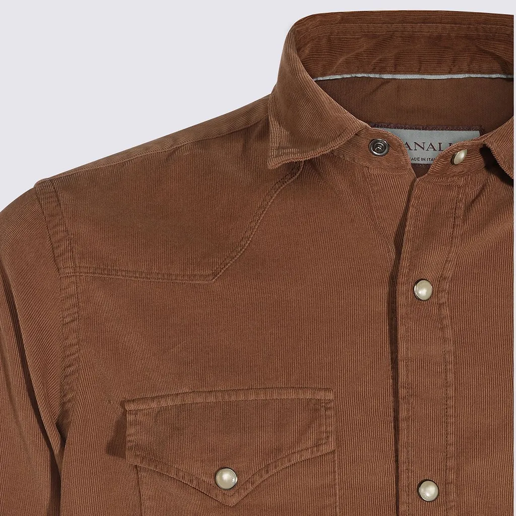 Canali Western Corduroy Shirt