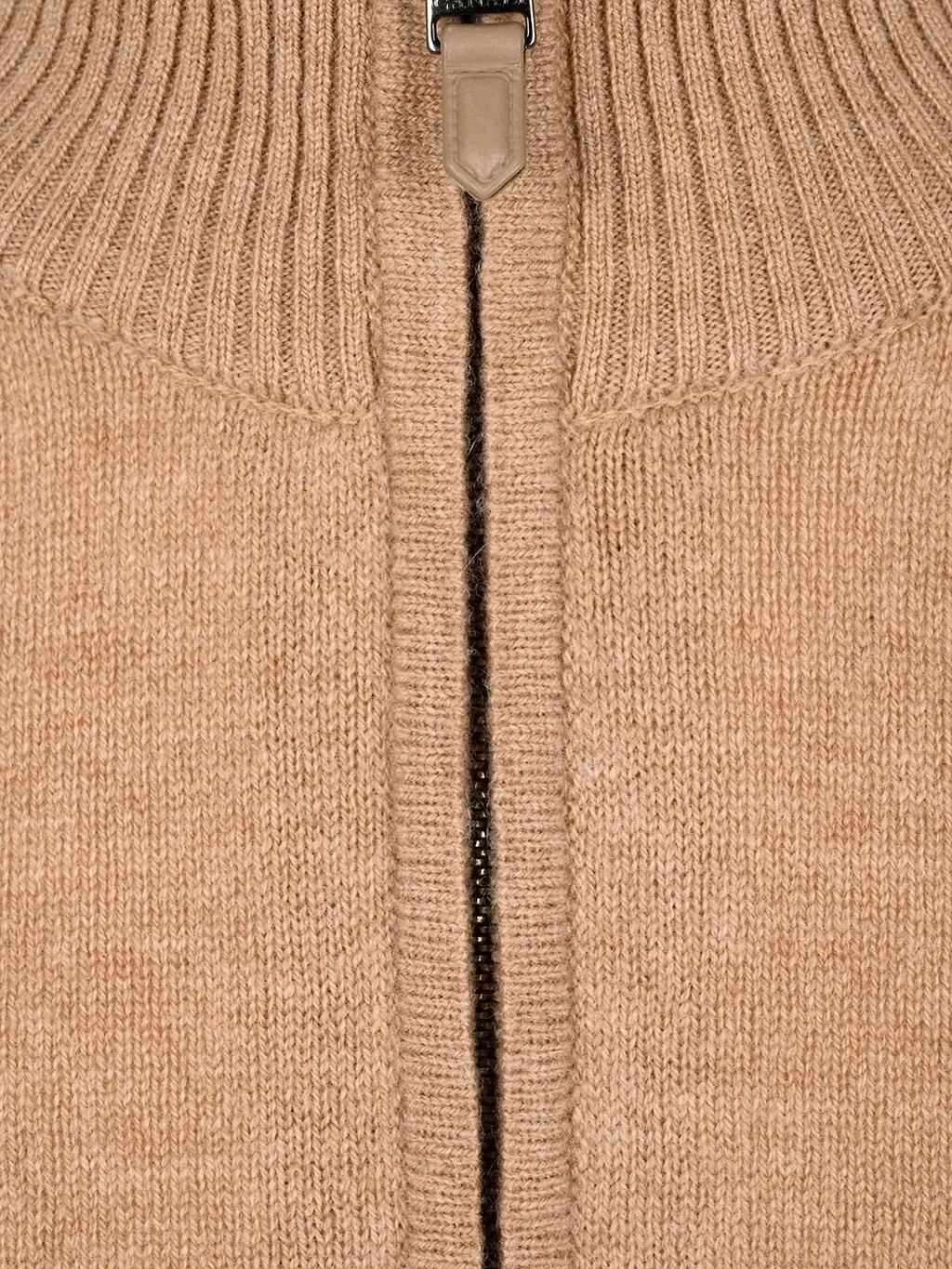 Canali Zip-Up Stand Collar Cardigan