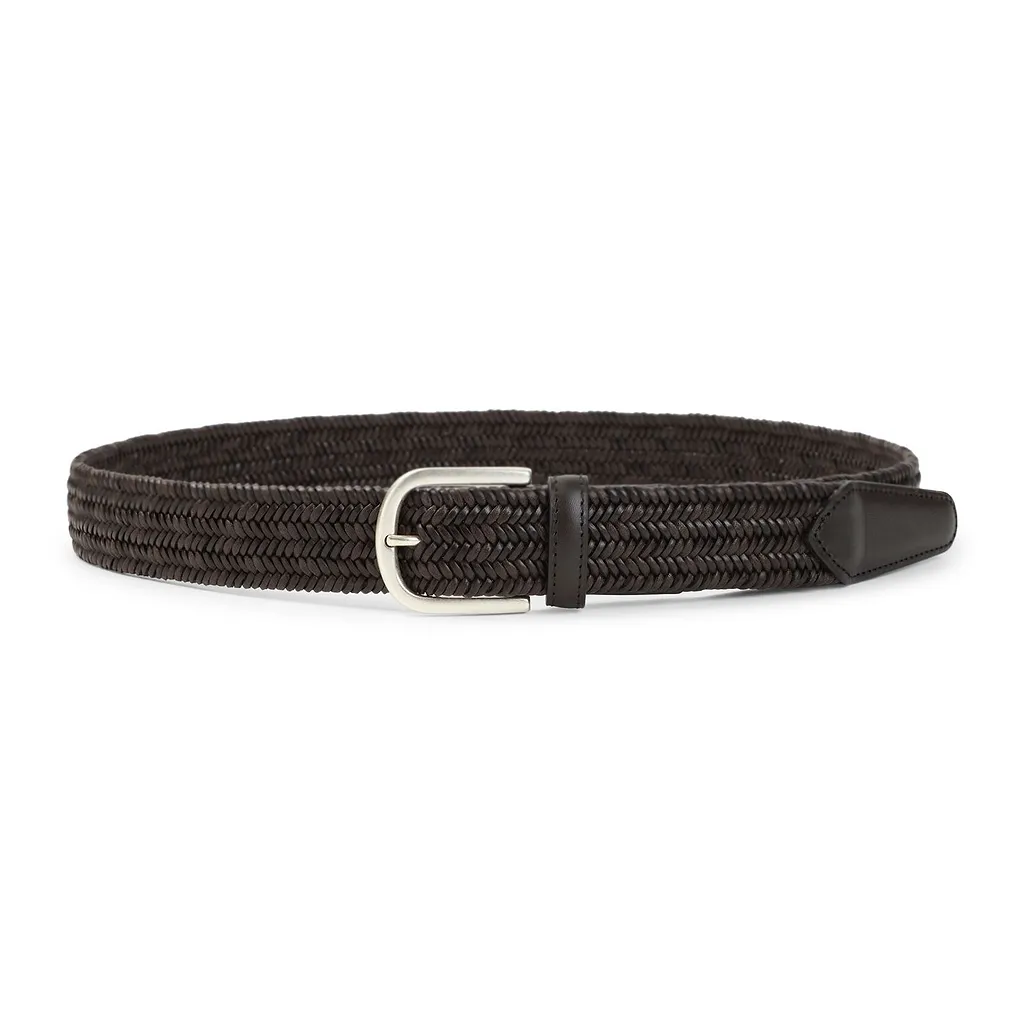 Canali Woven Leather Belt