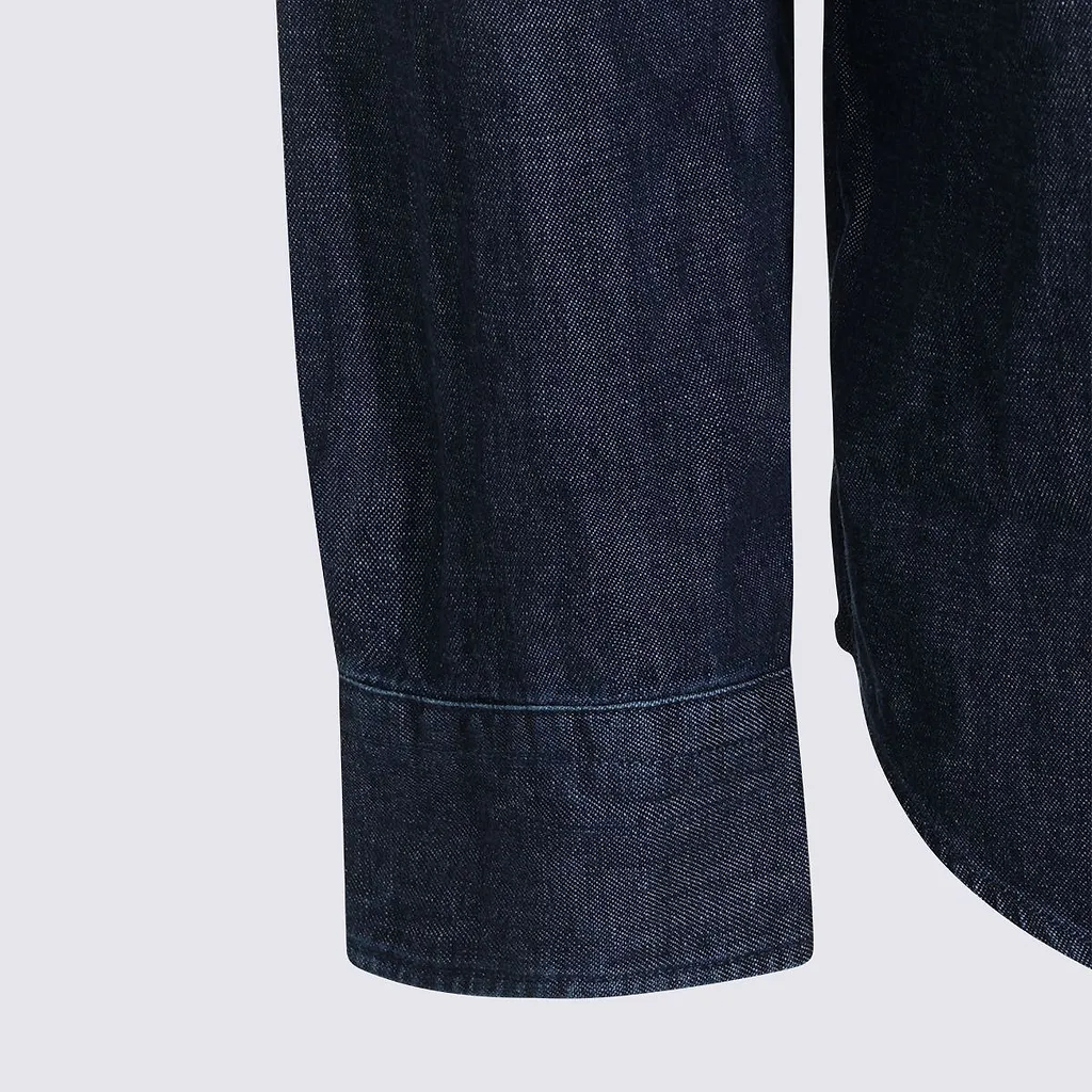 Canali Western Denim Shirt
