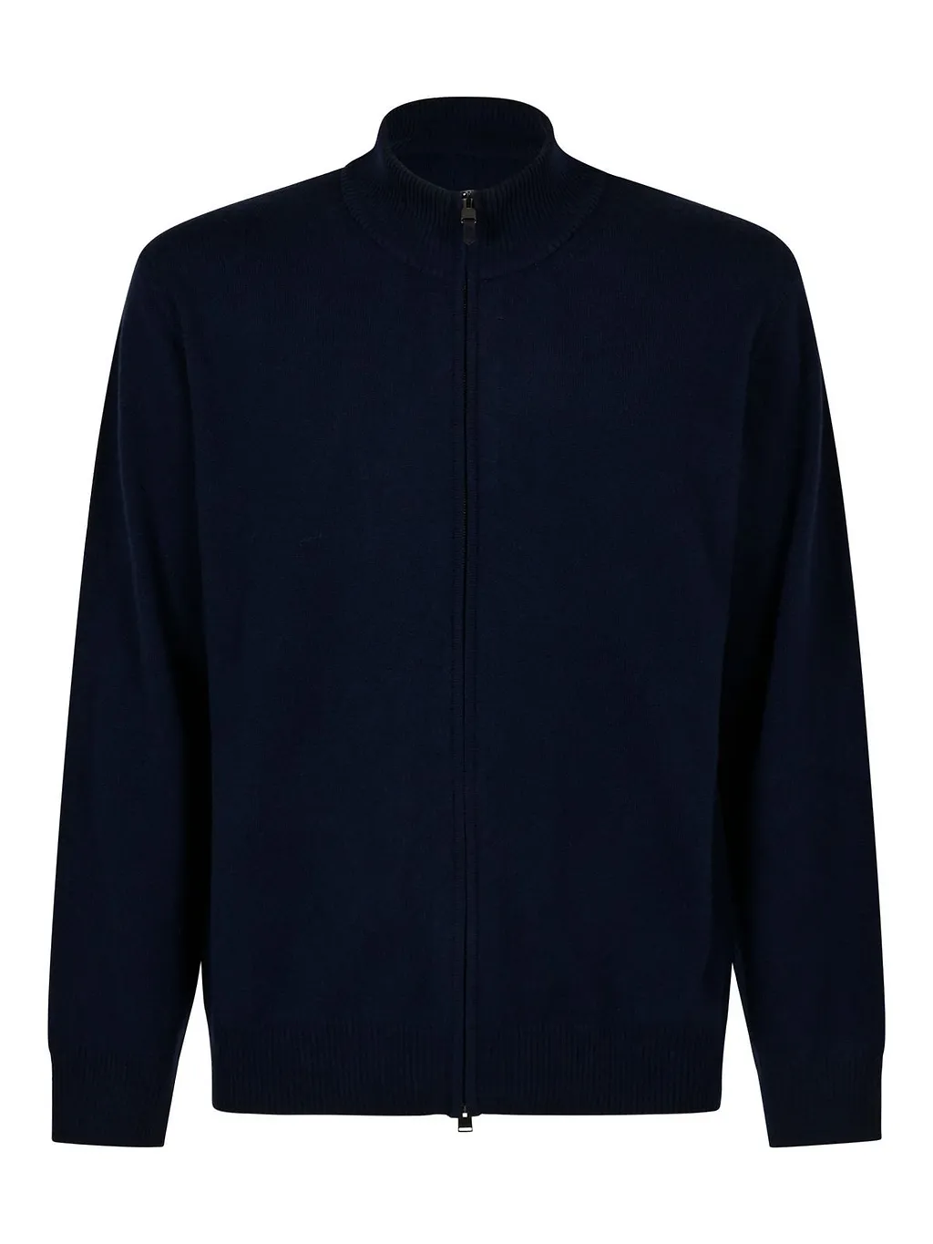 Canali Zip-Up Stand-Collar Cardigan