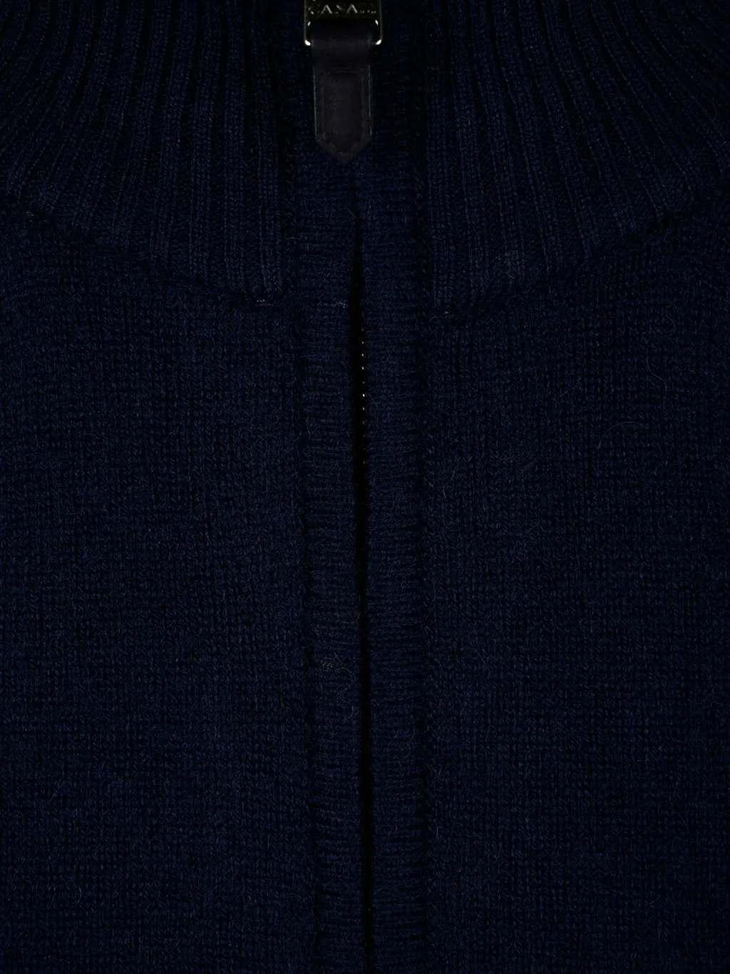 Canali Zip-Up Stand-Collar Cardigan