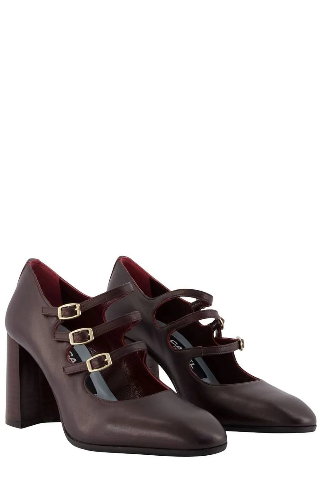 Carel Keel Flex Triple-Strap Heeled Pumps