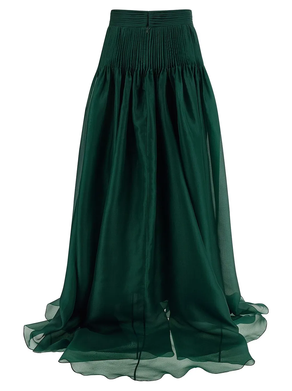 Carolina Herrera Pintucked Organza Skirt