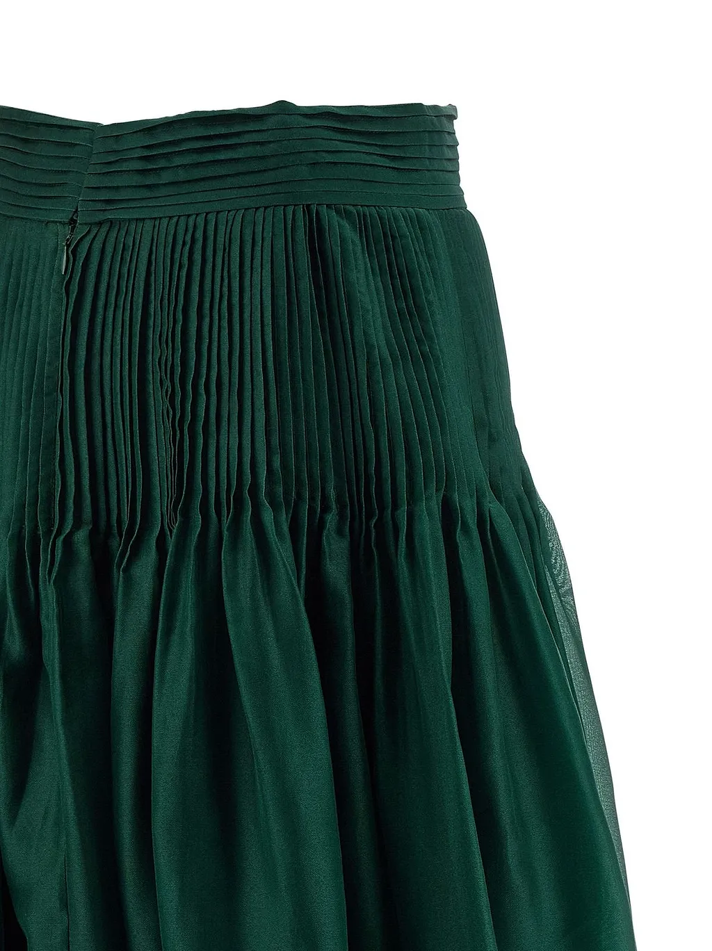Carolina Herrera Pintucked Organza Skirt
