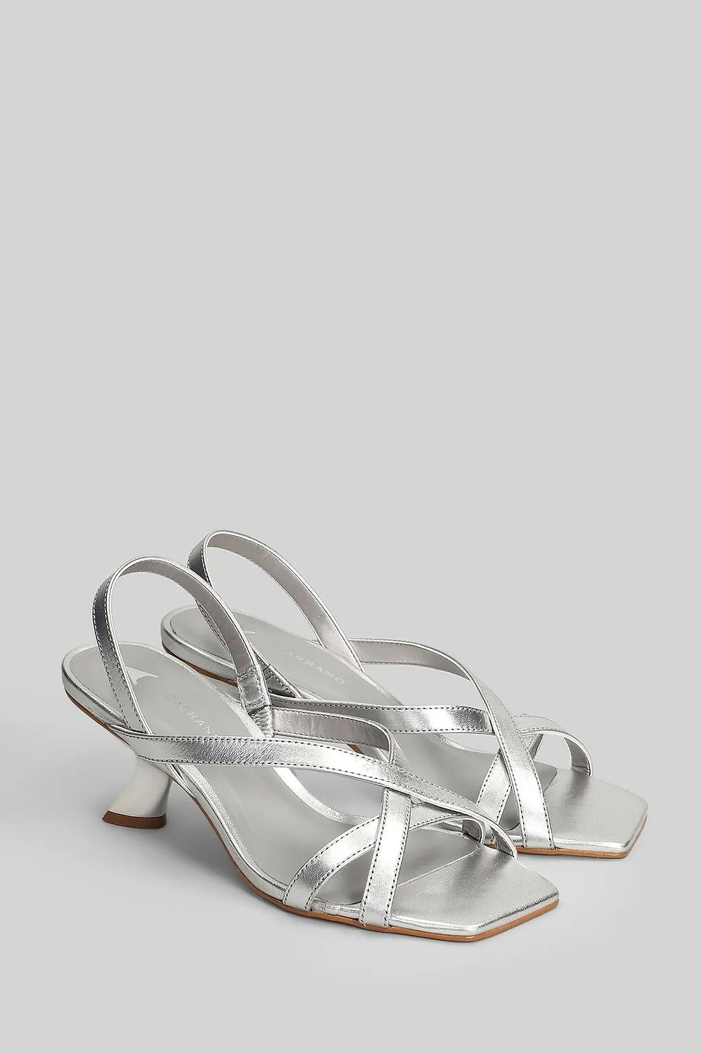 Carrano Strappy Square-Toe Slingback Sandals