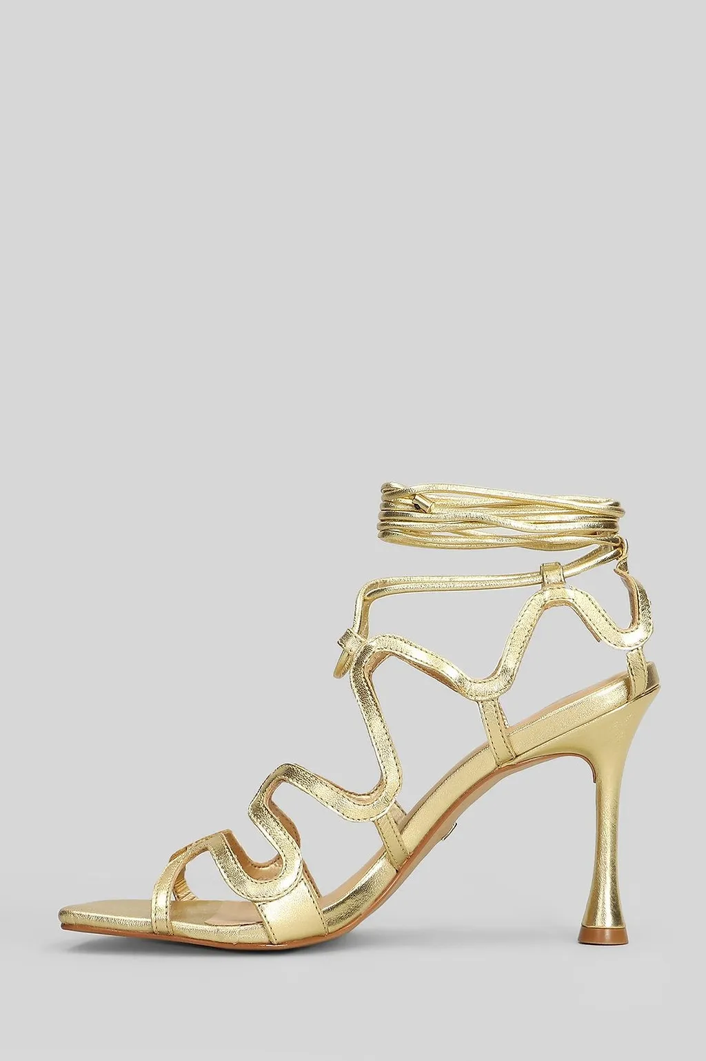 Carrano Tie-Fastened Square Toe Strappy Sandals