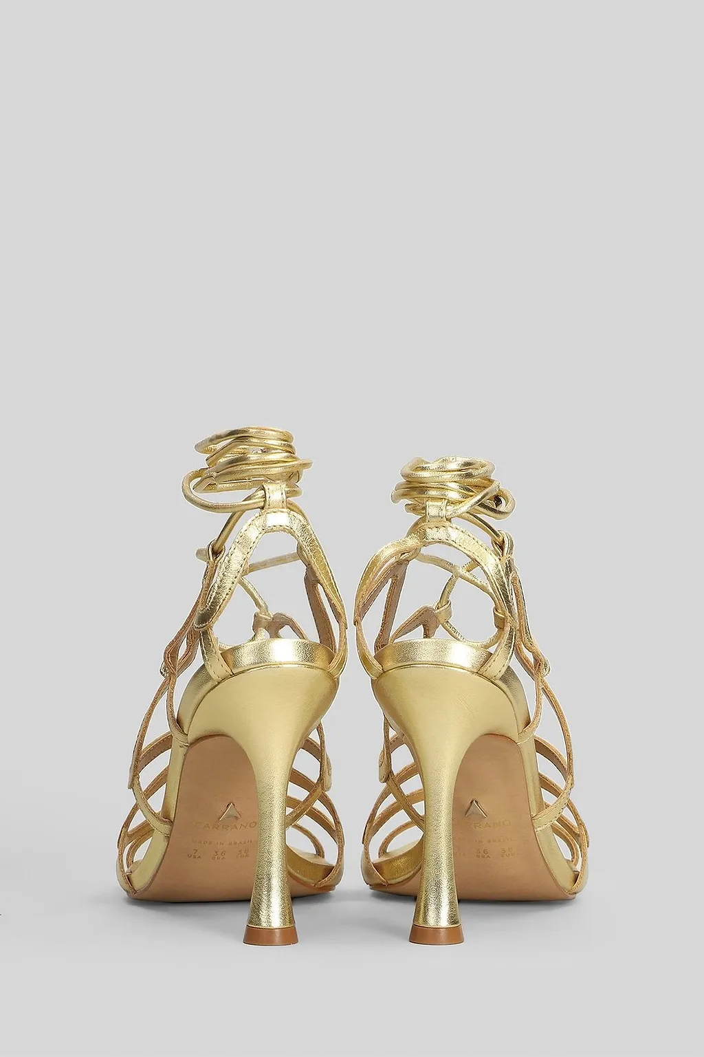Carrano Tie-Fastened Square Toe Strappy Sandals