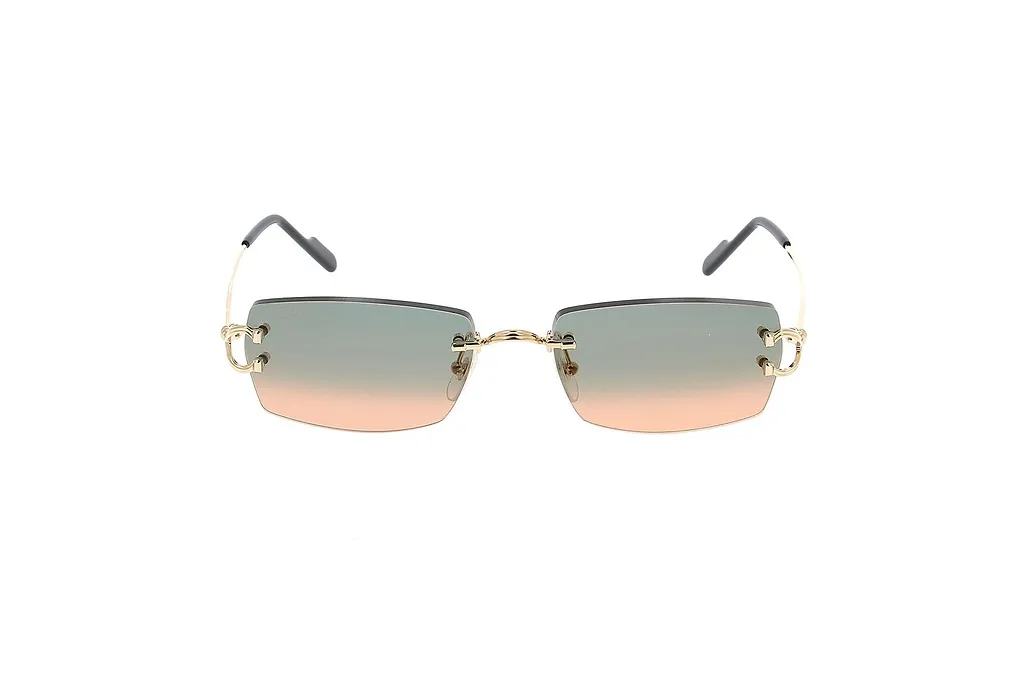 Cartier Rimless Rectangular Sunglasses