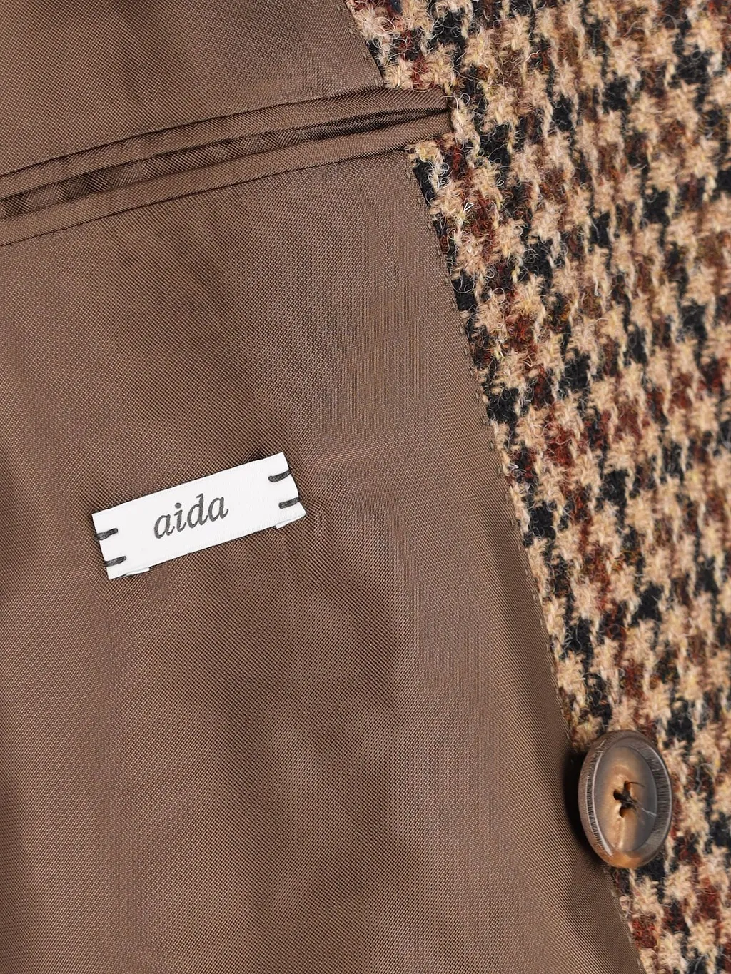 Caruso Aida Houndstooth Double-Breasted Coat