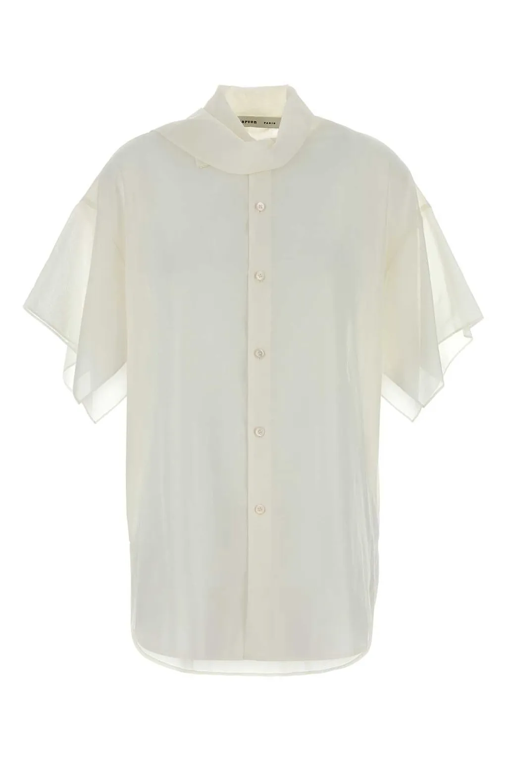 Carven Asymmetric Scarf Shirt