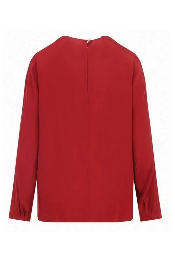 Carven Long-Sleeved Draped Top