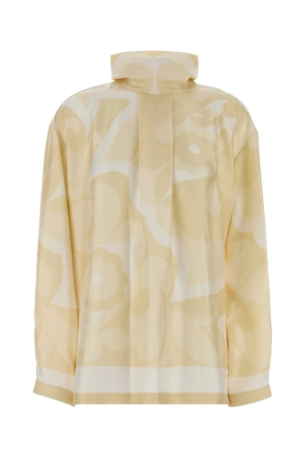 Printed High-Neck Top