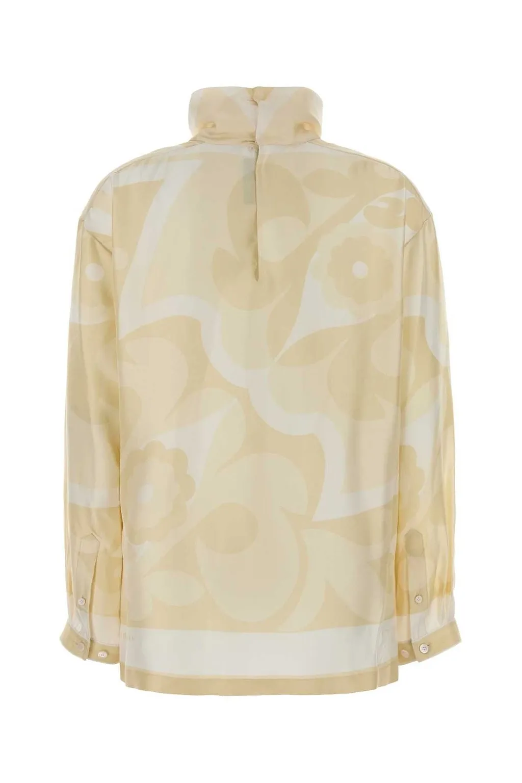 Printed High-Neck Top