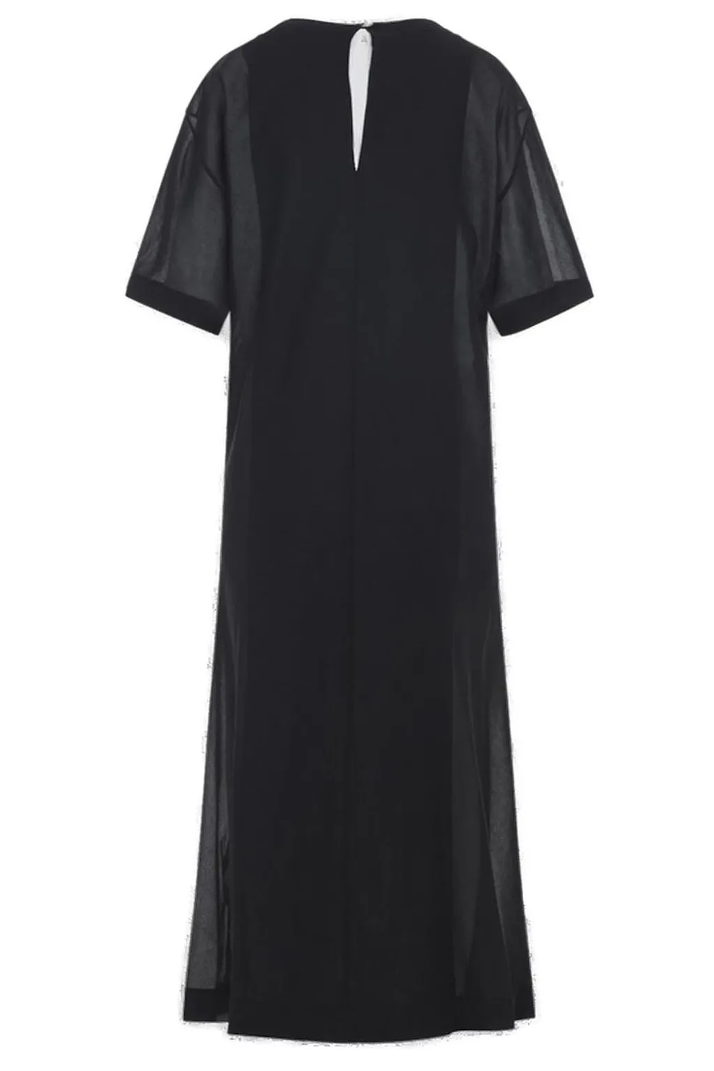 Carven Sheer Draped Midi Dress